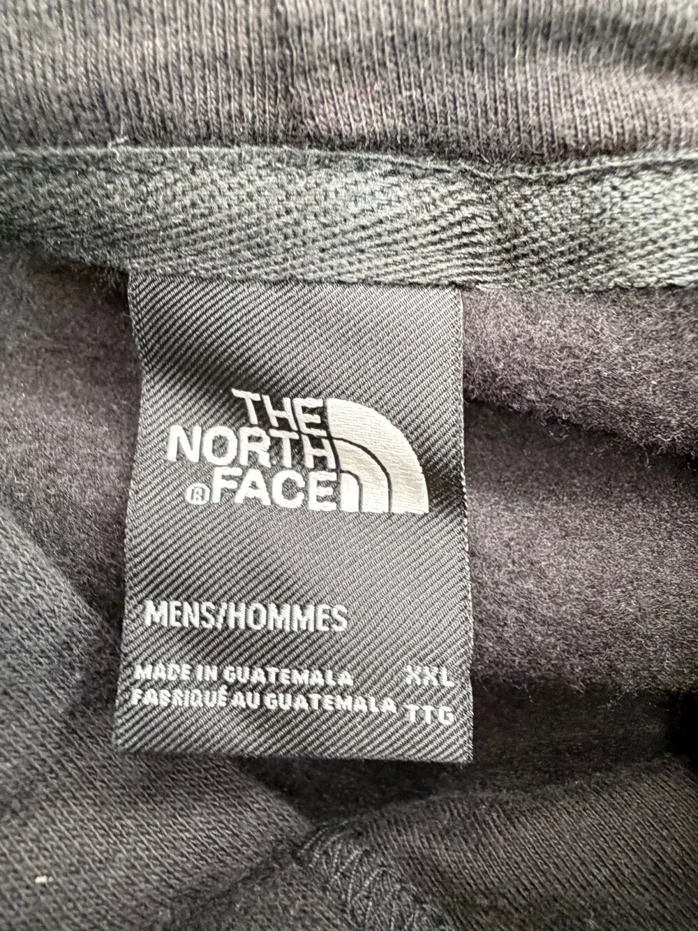 The North Face Box Logo Pullover Hoodie Sz XXL Black Classic